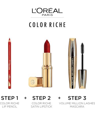 L'Or al Paris Color Riche Satin Smooth Lipstick Moisturising Pure Pigment Lip Colour With Omega 3 & Vitamin E 146 Orange Avenue Orange 1 count (Pack of 1) - Buy Online on SooperMarket.com