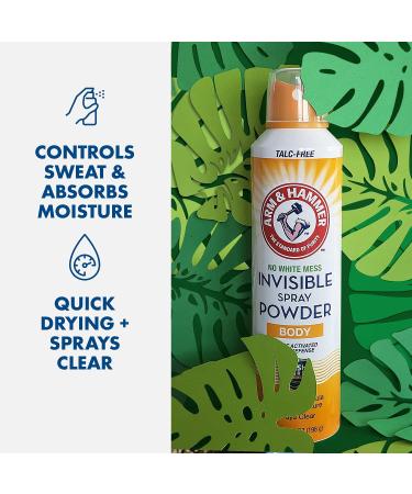 Arm & Hammer Invisible Body Powder Spray - Talc-Free Odor & Sweat Control for Men and Women - 7oz (Pack of 3) - Buy Online on SooperMarket.com