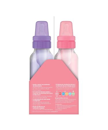Dr. Brown's Girls' 6-Pack 8 oz. Bottles - 3 Lavender, 3 Pink - Natural Flow Design - Buy Online on SooperMarket.com
