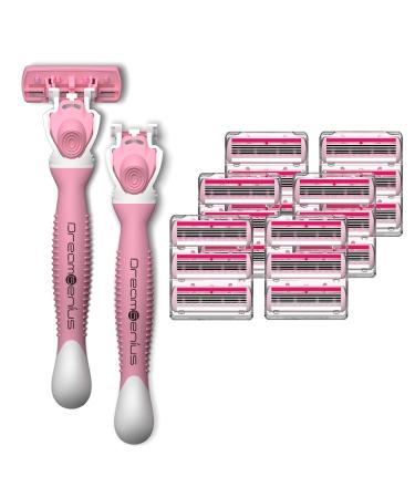 DreamGenius 6-Blade Women's Razors with 2 Handles and 19 Refills - Value Shaver Pack for Non-Slip Travel Carry - Buy Online on SooperMarket.com