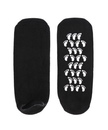 Matengf Moisturizing Gel Spa Socks - 2 Pairs for Men's Cracked Dry Skin Repair | Large Size UK 9-14 | Black - Buy Online on SooperMarket.com