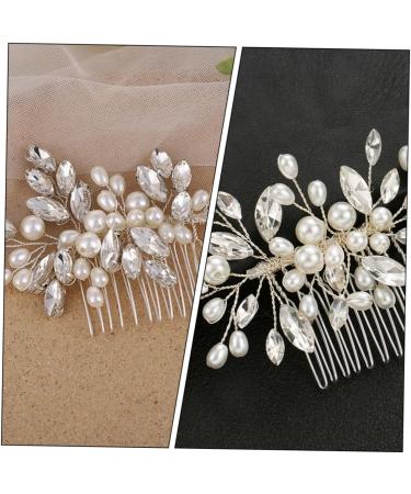 Beavorty Wedding Hair Comb Bridal Headwear Wig White Crystal Decorative Hair Comb - Buy Online on SooperMarket.com