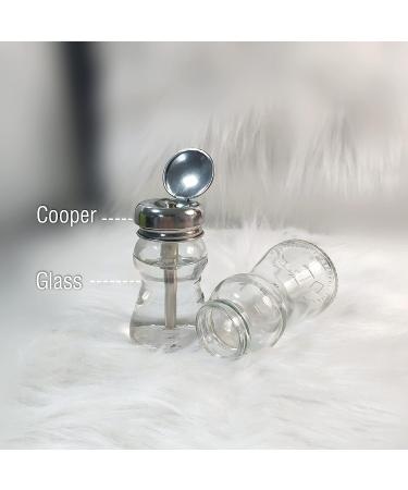 JS&Walk 60ml Clear Glass Pump Dispenser Bottles - Alcohol, Nail Polish Remover, Makeup Remover - Buy Online on SooperMarket.com