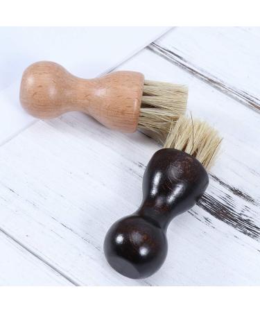 EXCEART Shoe Brush Cream Applicator Wooden Shoe Shine Brushes Polish Paste Jar Dauber Bristles Shaft Slotted for Boots Shoes & Other Leather Care - Buy Online on SooperMarket.com