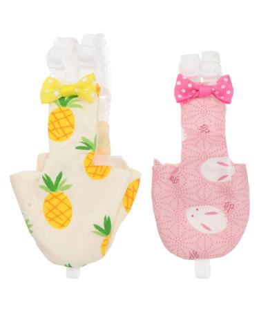 balacoo 2Pcs Bird Diaper Reusable Washable Parrot Nappies Clothes Flight Suit Dress for Parakeet Cockatiel African Macaw (S Random Style)