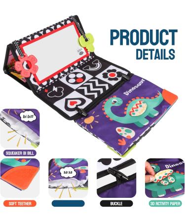 Venditer Baby Mirror Toys | Educational Foldable Prone Toys for Newborns 0-9 Months | High Contrast Black & White Children's Toy - Buy Online on SooperMarket.com