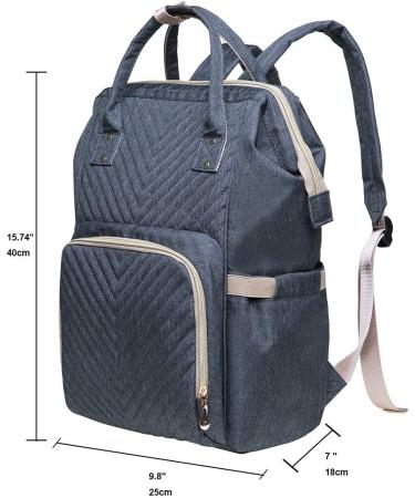 Caucko Baby Diaper Bag with Stroller Hook - Multifunctional Nylon Travel Backpack Large Capacity with Multiple Compartments - Gray (KT01-4) - Buy Online on SooperMarket.com