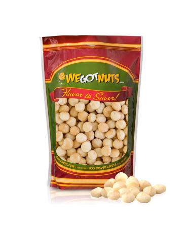 Raw Deluxe Macadamia Nuts - 2 lbs - Shelled & Unsalted Premium Quality Kosher Raw Macadamia Nut Snack Pack By We Got Nuts - Natural Gourmet Fresh Macadamia Nuts Bulk - Packed In A Resealable Pouch Bag 2 Pound (Pack of 1)