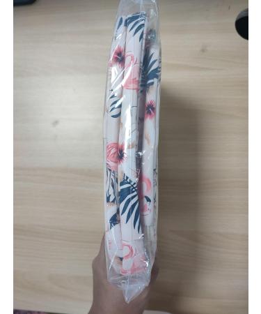 Large Beige Flamingo Toiletry Bag: Full Size Travel Makeup Organizer for Women - Buy Online on SooperMarket.com