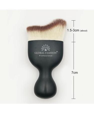 Buy Dual-Action Brush for Foundation & Powder - Global Fashion | 10x6x3cm 15g Black - International Shipping - Buy Online on SooperMarket.com