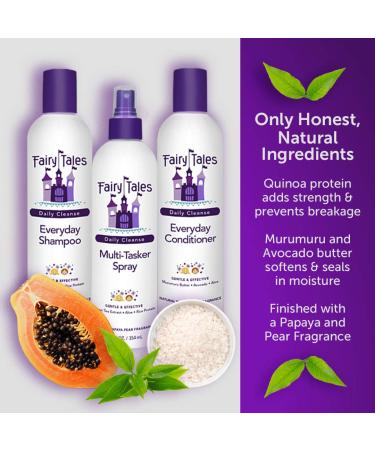 Fairy Tales Daily Cleanse Kids Shampoo + Conditioner Set - Gentle Natural Defining Formula | Tangle-Free, Moisturizing, Paraben-Free - 12 oz Each - Buy Online on SooperMarket.com