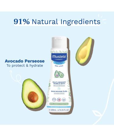 Mustela Baby Bubble Bath with Avocado - Multi-Sensory for Normal Skin (6.76 fl oz) - Buy Online on SooperMarket.com
