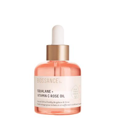 Biossance Squalane + Vitamin C Rose Oil. Facial Oil to Visibly Brighten, Hydrate, Firm and Reveal Radiant Skin (1.0 ounces) 1 Fl Oz (Pack of 1)