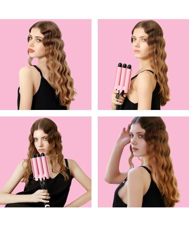 3 Barrel Curling Iron Hair Crimper: Aleath Dual Voltage Three Barrels Hair Waver - 1 inch Curler Wand 1 inch Red - Buy Online on SooperMarket.com