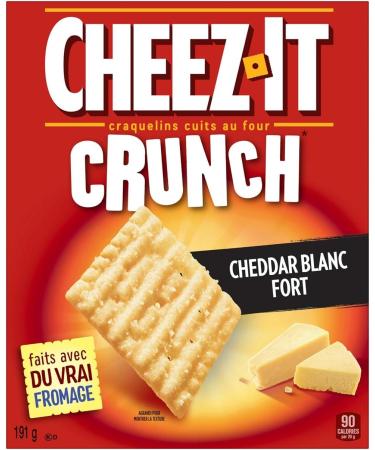Cheez-It Crunch Sharp White Cheddar 191 Grams & Baked Snack Crackers Extra Cheesy Flavour 200 gram Sharp White Cheddar + Crackers Extra Cheesy - Buy Online on SooperMarket.com