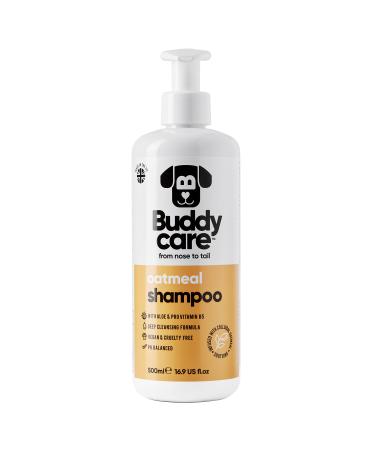 BuddyCare oatmeal dog -hampoo shampoo for dogs with irritated skin - soothing and moisturizing - with aloe vera and pro -vitamin B5 (500ml) oatmeal 500ml