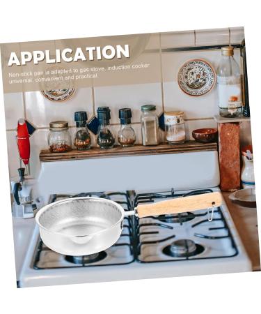 IMIKEYA Stainless Steel Pot Non Stick Fry Pan Griddle Honeycomb Fry Pan Non Stick Honeycomb Frying Pans Small Frying Pan Breakfast Pan Kitchen Pan Wood Egg Cooking Utensils - Buy Online on SooperMarket.com