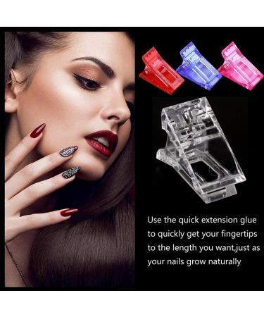 Baqi 12pcs Poly Gel Nail Tip Clips - Quick Building UV LED Clamping & DIY Nail Art Tool for Women & Girls - Buy Online on SooperMarket.com