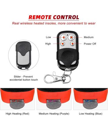 Heated Insoles for Men Women | Rechargeable Wireless Electric Foot Warmer | Remote Control | for Boots Ski Snowboard Motorcycle Hiking | V.Step L (US Men 9-14/Women 10-15) - Buy Online on SooperMarket.com