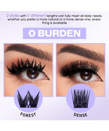 Cluster Eyelash Extensions - D Curl Mixed Individual Lashes 0.07mm 12-16mm | Soft Fluffy DIY Lash Extensions - Wendy Lash Clusters - Buy Online on SooperMarket.com