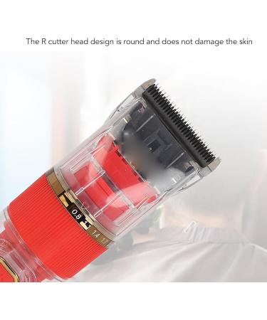 Buy Transparent Electric Hair Clipper | Hair Cutting Kit with 4 Guided Combs - Rechargeable & Ergonomic - Ideal for Salon Use (Red - Buy Online on SooperMarket.com