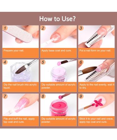 Lavender Violets 12-Colours Acrylic Powder Nail Kit with DIY Art Tools - N963A Sunset Rose Gold - Buy Online on SooperMarket.com