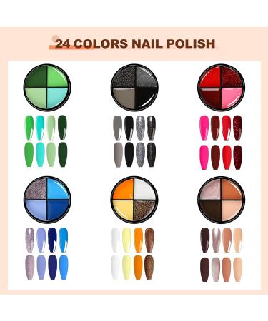Comozon 32 Pcs Gel Nail Polish Kit with UV Light - 2022 Upgraded 24 Colors Cream Gel Nail Polish Set with Base, Top Coat & Brushes for DIY Nail Art - Buy Online on SooperMarket.com