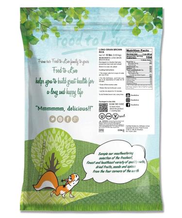 Organic Long Grain Brown Rice - 8 lbs | Whole Grain Raw Unpolished Kosher Vegan | Nutty Flavor & Chewy Texture | High Dietary Fiber | Ideal for Salads & Pilafs - Buy Online on SooperMarket.com