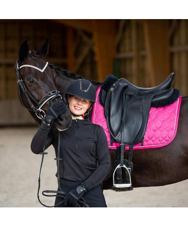 HORZE Grayson Classic Leather Ergonomic Snaffle Dressage Bridle - Black/White Horse - Buy Online on SooperMarket.com