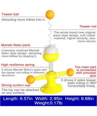 PUPPYIT Interactive Cat Toy - Fun Windmill Swing Teaser for Indoor Kittens | Ideal Gift for Cat Lovers - Buy Online on SooperMarket.com