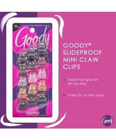 Goody Classics Mini Claw Clips - Assorted Colors - Pain-Free Hair Accessories - 15 Count Pack for Women, Men, Boys, and Girls - Buy Online on SooperMarket.com