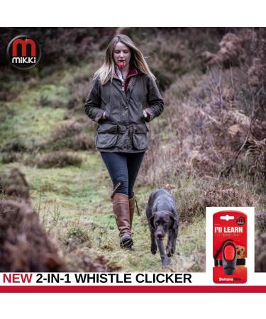 Mikki 2-in-1 High Pitched Whistle Clicker for Dog Training | Recall & Command Aid with Neck Strap | Lightweight 31g - Buy Online on SooperMarket.com