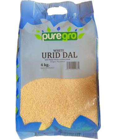 Puregro Urid Dal (White) 4kg (Split Matpe Beans Without Husk)