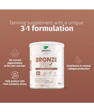 Nature's Finest by Nutrisslim Bronze PRO: Sun Tan Accelerator - Beta Carotene High Strength for Longer Lasting Tans Vitamin E & C Antioxidant Mix Collagen & Biotin for Beautiful Skin and Hair 1 - Buy Online on SooperMarket.com