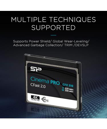 Silicon Power 512GB CFast 2.0 CFX310 Memory Card | 3500X Speed | 530MB/s Read | Blackmagic URSA Mini, Canon XC10/1D X Mark II - SP512GICFX311NV0BM - Buy Online on SooperMarket.com
