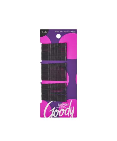 Goody SlideProof Bobby Pins, Black, 60-count (1942233) Black 60 Count (Pack of 1)