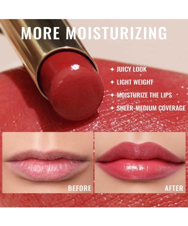 Oulac 2-in-1 Lipstick & Lip Balm | Juicy Apple Red | Vegan Lip Care for Smooth Hydrated and Shiny Lips | Perfect for Dry Cracked Lips - Buy Online on SooperMarket.com
