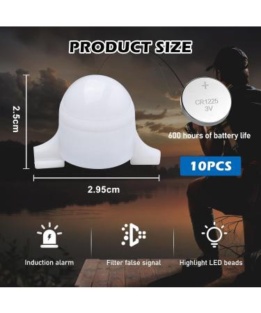 10 PCs LED Electronic Bite Indicator for Fishing | Night Light Alarm Lamp | Ultimate Fishing Bite Alerts - Buy Online on SooperMarket.com