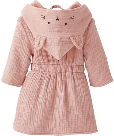 Buy Vertbaudet ko-Tex Organic Cotton Baby Bathrobe - 80 Pink | International Shipping Available - Buy Online on SooperMarket.com