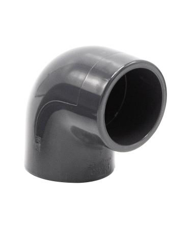 PVC-angle sleeve 90 I 40mm i 1 1/4 inch I adhesive muffle i PVC tube sleeve with 2-connections i pipe connection piece PVC pipe PVC-Fitting i BM_083