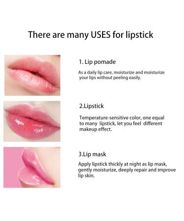 Kyda 3pcs Temperature Lipstick Set - Long-Lasting Moisturizing Color-Changing Lip Balm Waterproof Crystal Jelly - Shop Internationally - Buy Online on SooperMarket.com