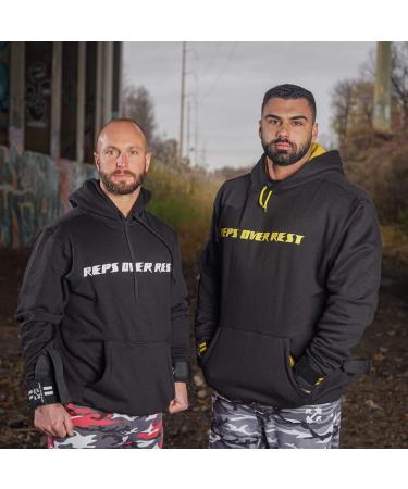 Ultimate Lifting Sweatshirt XX-Large Black & Yellow - Ideal for Weightlifting, Bodybuilding, Powerlifting, Crossfit & Weight Loss - Buy Online on SooperMarket.com