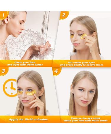 BERVEAL 24K Gold Under Eye Patches - Anti-Aging Mask for Puffy Eyes & Dark Circles (20pairs) - Buy Online on SooperMarket.com