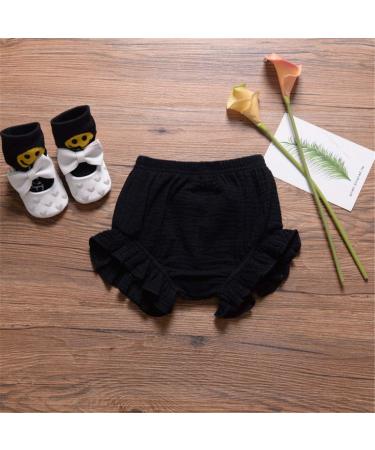 HASAKI 2Pcs Kids Linen Bloomer Shorts - Newborn Baby Diaper Cover 12-18 Months - Black+Khaki - Buy Online on SooperMarket.com
