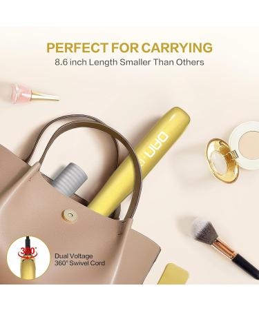 DAN Technology Travel Flat Iron | 2-in-1 Curling & Straightening Iron | 3/4 Inch Titanium Plate | Dual Temperature & Voltage | Mini Hair Straightener for International Shipping - Buy Online on SooperMarket.com