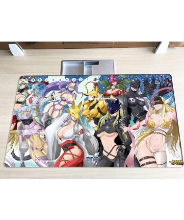 Digimon Ladys Anime Trading Card Game Mat with Card Zones + Free Mat Bag - New Mlikemat DTCG Duel Playmat - Buy Online on SooperMarket.com