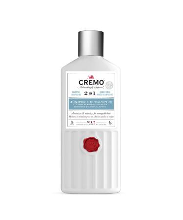 Cremo Shampoo & Conditioner 2-in-1 Juniper & Eucalyptus Clean & Nourish Hair 16 oz