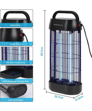 EUQQU 18W UV Insect Mosquito Lamp - Electric Fly Trap with Remote Timer IPX4 - Effective Indoor Pest Defense for 80 m  - Buy Online on SooperMarket.com