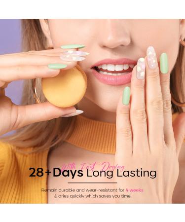 Modelones Gel Nail Polish Kit 24Pcs - Pastel Spring 20 Colors 7ML Glitters | Macarons Girly Collection - Gel Polish Set with Top/Base Coat | Manicure Kit for Women and Girls - Buy Online on SooperMarket.com