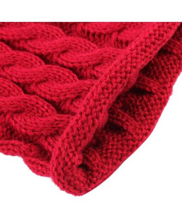 Yinuoday 2PCS Toddler Baby Knit Hat Scarf Set - Winter Warm Beanie Cap with Circle Loop Scarf Neckwarmer in Red - Buy Online on SooperMarket.com
